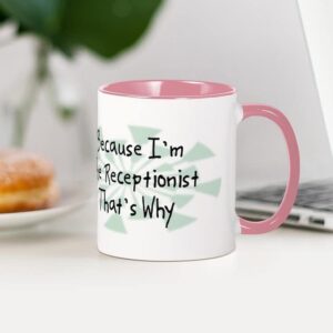 CafePress Wg358_Receptionist Ceramic Mug Ceramic Coffee Mug, Tea Cup 11 oz