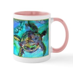 cafepress sea turtle, wildlife art! ceramic mug ceramic coffee mug, tea cup 11 oz