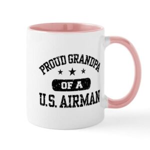 cafepress proud grandpa of a us airman mug ceramic coffee mug, tea cup 11 oz