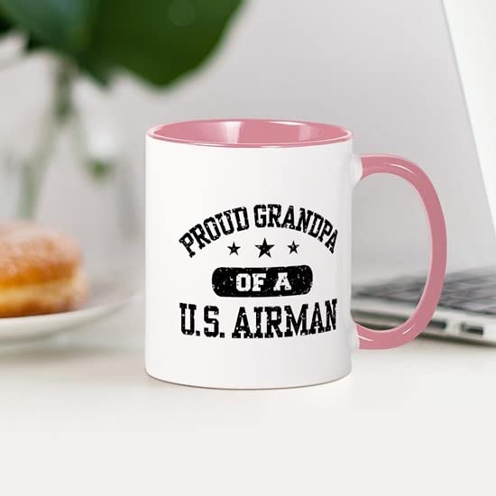 CafePress Proud Grandpa Of A US Airman Mug Ceramic Coffee Mug, Tea Cup 11 oz