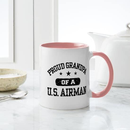CafePress Proud Grandpa Of A US Airman Mug Ceramic Coffee Mug, Tea Cup 11 oz