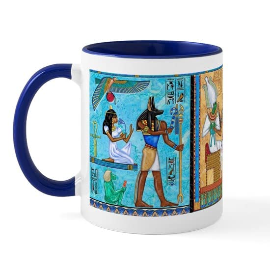 CafePress Egyptian Gold/Turquoise Mug Ceramic Coffee Mug, Tea Cup 11 oz