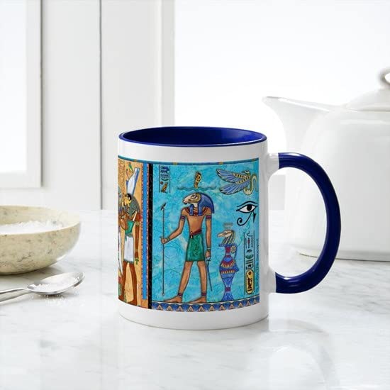 CafePress Egyptian Gold/Turquoise Mug Ceramic Coffee Mug, Tea Cup 11 oz