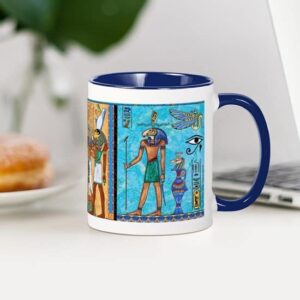CafePress Egyptian Gold/Turquoise Mug Ceramic Coffee Mug, Tea Cup 11 oz