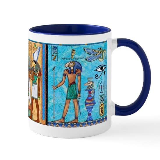 CafePress Egyptian Gold/Turquoise Mug Ceramic Coffee Mug, Tea Cup 11 oz