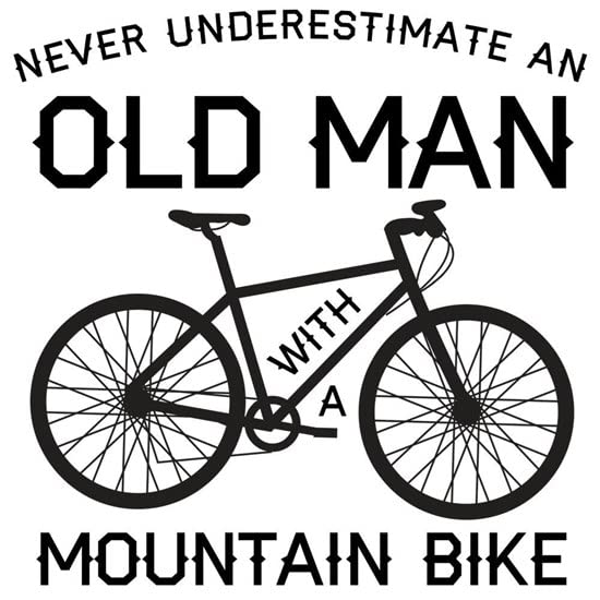 CafePress Old Man With A Mountain Bike Mugs Ceramic Coffee Mug, Tea Cup 11 oz