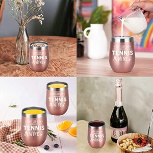 Tennis Gifts, Tennis Gifts Women/Men, Tennis Gift Unique, Gifts for A Tennis Lover, Tennis Gifts for Girls, Tennis Gifts for Women Funny, Funny Tennis Player Themed Wine Tumbler Gifts 12oz