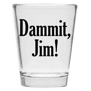 funny shot glass – damnit jim – makes a funny gift for men and women hilarious shot glasses funny gift for drinking buddies – cute shot glasses gift