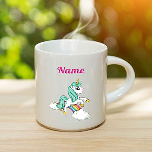 Bouncing Brick Designs Personalized Name Coffee Mug - Unicorn (15 Ounces)