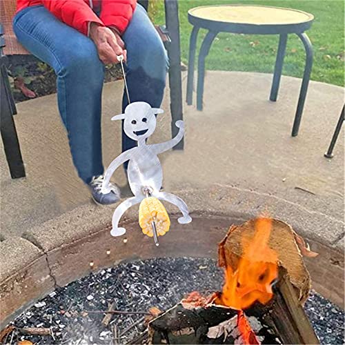 Monoc, Steel Hot DogMarshmallow Roasters - Funny Women Men Shaped Stainless Steel Camp Fire Roasting Stick - Funny Metal Craft Skewer Stick - Barbecue Forks for Bonfire Campfire and Grill (C)