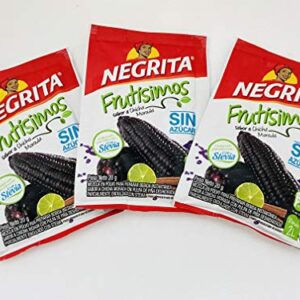 Chicha Morada Negrita with Stevia 35 gr,3 pack 2 liters each pack.Made in Peru.