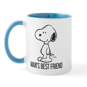 cafepress snoopy: man’s best friend ceramic coffee mug, tea cup 11 oz