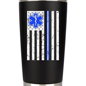 EMT Gifts Paramedic Mug | 20 Ounce Stainless Steel Travel Tumbler Cup w Lid and Straws | for Men Women Nurse EMS Ambulance Stuff