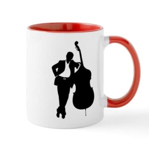 cafepress man with double bass mug ceramic coffee mug, tea cup 11 oz