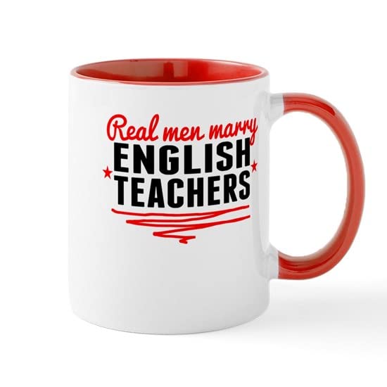 CafePress Real Men Marry English Teachers Mugs Ceramic Coffee Mug, Tea Cup 11 oz