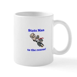 cafepress stats man mug ceramic coffee mug, tea cup 11 oz