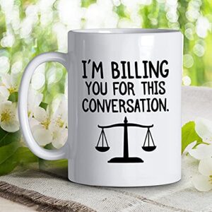 i’m billing you for this conversation coffee mug – vintage mug for husband, wife, boyfriend, girlfriend, birthday, christmas, black