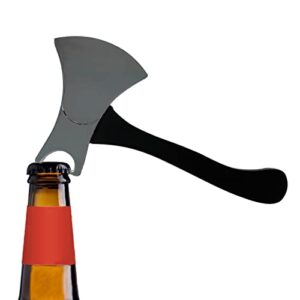 BayView Axe Bottle Opener - Stainless Steel,Black and Silver - Easy Opening for Beer,Soda - Slim and Sturdy Design