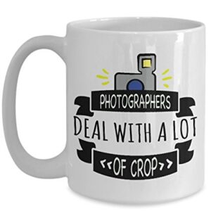 Photographer Mug - Deal With A Lot - Large Photography Coffee Cup - Birthday Anniversary Christmas Gift Stocking Stuffer- Photographer Husband Wife Boyfriend Girlfriend Friend Co-worker Men Women