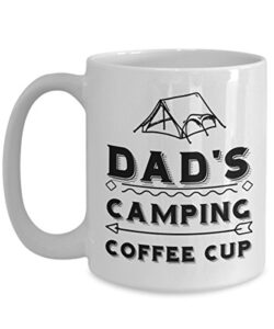 camper dad mug – dad’s camping – large father coffee cup – birthday anniversary christmas gift stocking stuffer – camper dad husband brother uncle soon-to-be dad co-worker men