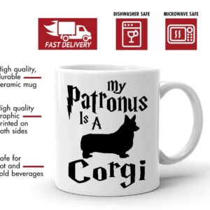 Corgi Coffee Mug, My Patronus Is A Corgi, Dog Groomer Gift, Gift for Dog Groomer, Dog Mom, Dog Dad, Birthday Halloween Christmas Thanksgiving Gift For Dog Lovers