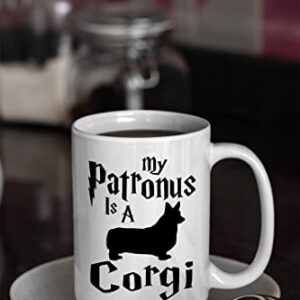 Corgi Coffee Mug, My Patronus Is A Corgi, Dog Groomer Gift, Gift for Dog Groomer, Dog Mom, Dog Dad, Birthday Halloween Christmas Thanksgiving Gift For Dog Lovers