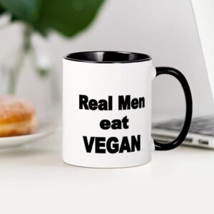 CafePress Real Men Eat Vegan 2 Mugs Ceramic Coffee Mug, Tea Cup 11 oz