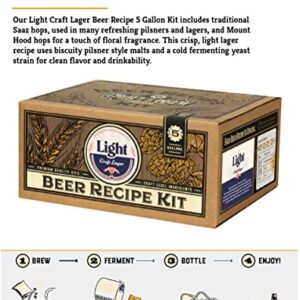 Craft a Brew - Beer Recipe Kit - Light Lager - Home Brewing Ingredient Refill - Beer Making Supplies - Includes Hops, Yeast, Malts, Extracts - 5 Gallons