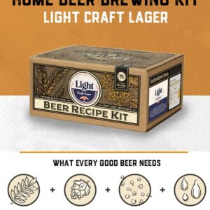 Craft a Brew - Beer Recipe Kit - Light Lager - Home Brewing Ingredient Refill - Beer Making Supplies - Includes Hops, Yeast, Malts, Extracts - 5 Gallons