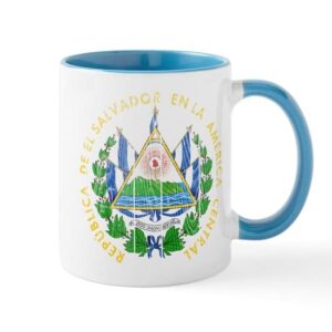 cafepress el salvador coat of arms mug ceramic coffee mug, tea cup 11 oz