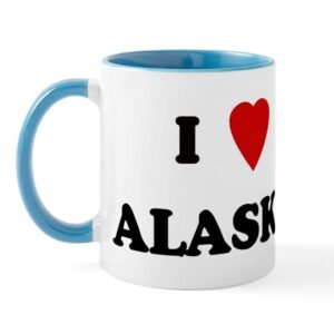 cafepress i love alaska mug ceramic coffee mug, tea cup 11 oz