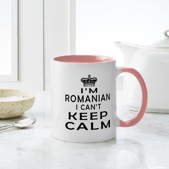 CafePress I Am Romanian I Can Not Keep Calm Mug Ceramic Coffee Mug, Tea Cup 11 oz