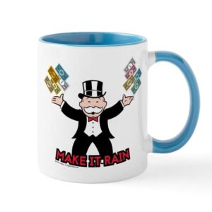 cafepress monopoly make it rain ceramic coffee mug, tea cup 11 oz