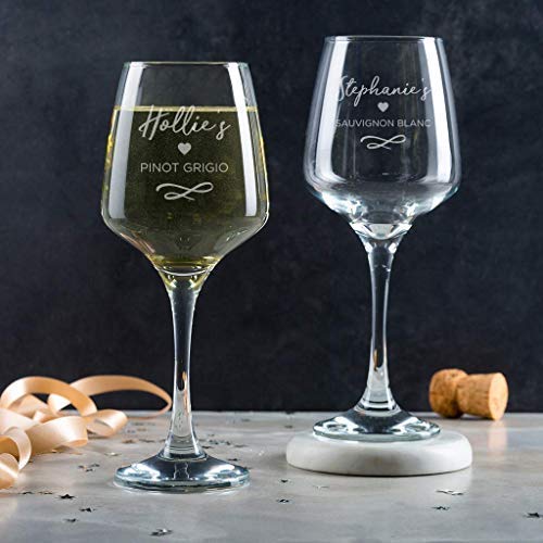 Personalized Wine Glass for Women or Men - Best Friend Gifts for Birthday Her Him - Engraved Name Goblet with Stem for Anniversary