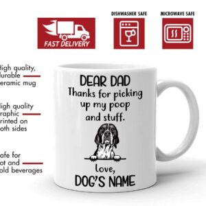 Personalized English Pointer Coffee Mug, Custom Dog Name, Customized Gifts For Dog Dad, Father's Day, Birthday Halloween Xmas Thanksgiving Gift For Dog Lovers Mugs