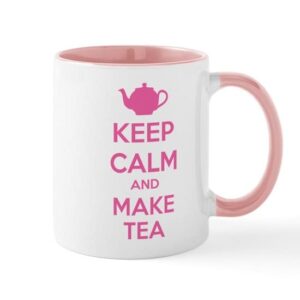 cafepress keep calm and make tea mug ceramic coffee mug, tea cup 11 oz