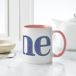 CafePress Jane Blue Glass Mug Ceramic Coffee Mug, Tea Cup 11 oz