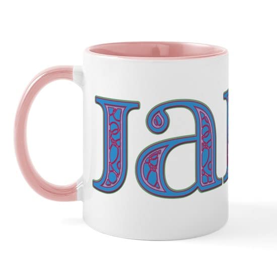 CafePress Jane Blue Glass Mug Ceramic Coffee Mug, Tea Cup 11 oz