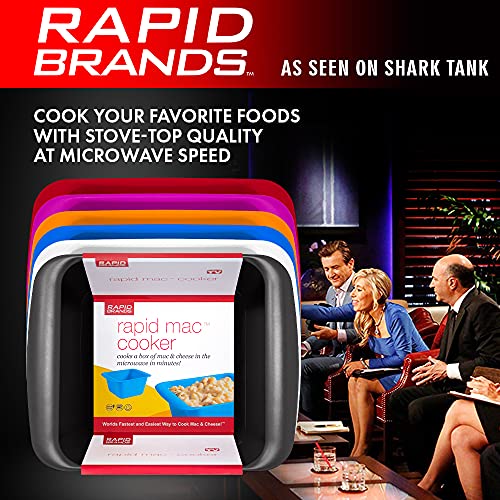 Rapid Mac Cooker | Microwave Macaroni & Cheese in 5 Minutes | Perfect for Dorm, Small Kitchen or Office | Dishwasher Safe, Microwaveable, BPA-Free | Blue