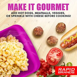 Rapid Mac Cooker | Microwave Macaroni & Cheese in 5 Minutes | Perfect for Dorm, Small Kitchen or Office | Dishwasher Safe, Microwaveable, BPA-Free | Blue