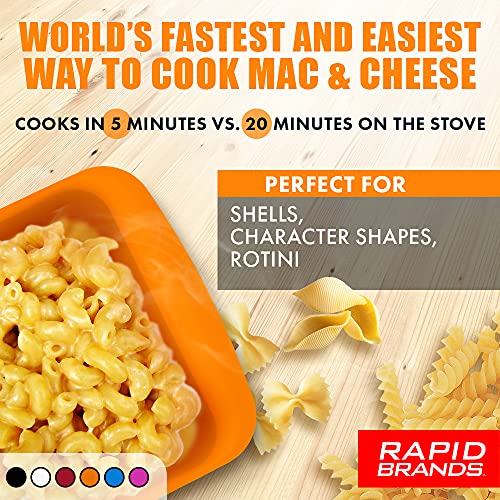 Rapid Mac Cooker | Microwave Macaroni & Cheese in 5 Minutes | Perfect for Dorm, Small Kitchen or Office | Dishwasher Safe, Microwaveable, BPA-Free | Blue