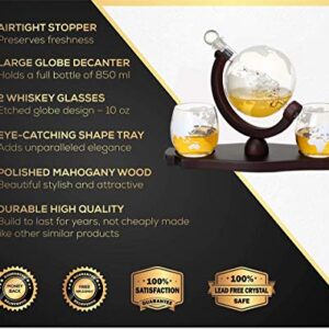 Verolux Whiskey Decanter 2 Sets in Gift Box - Christmas Holiday, Birthday gifts for men and women - Home Bar Accessories for Bourbon, Scotch, Liquor, Whisky, Gin, Rum, Tequila, Vodka and Brandy