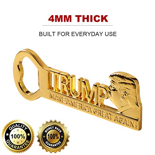 Donald Trump Gifts for Men - 2020 Keep America Great Two-tone Coin and Make America Great Again Refrigerator Magnets MAGA Bottle Opener