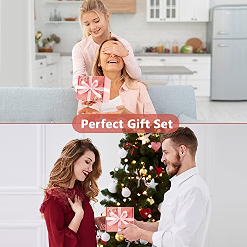 TODAYEER Gifts for Women Christmas - Grandma Gifts - Birthday Gifts for Women - Funny Wine Tumblers Rose Gold and Candles 2 Pack and Bath Loofah XL Bath Set - Mom Sister Friends Grandma Gifts