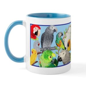 cafepress parrots mug ceramic coffee mug, tea cup 11 oz