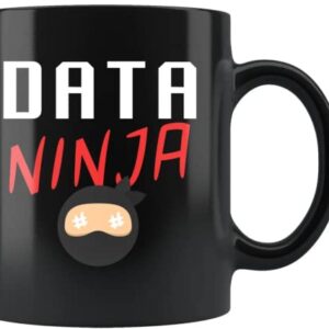 Data Ninja Mug, Data Scientist Gift, Data Scientist Mug, Data Science Mug, Data Science Gift, Big Data Gift, Big Data Coffee Mug #d988, Black