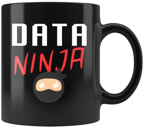 Data Ninja Mug, Data Scientist Gift, Data Scientist Mug, Data Science Mug, Data Science Gift, Big Data Gift, Big Data Coffee Mug #d988, Black