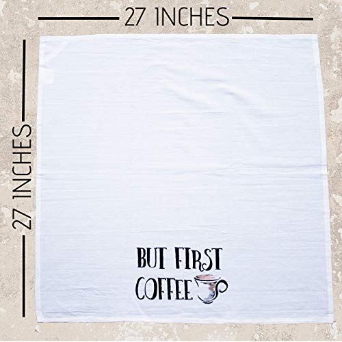 I Wet My Plants Funny Kitchen Towel - Premium 27"x27" Flour Sack Tea Towel, Dish cloth for Drying Dishes - Made in the USA