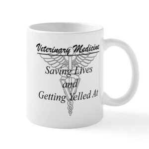 cafepress defining veterinary medicine mugs ceramic coffee mug, tea cup 11 oz