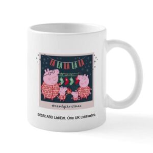 cafepress peppa pig family christmas ceramic coffee mug, tea cup 11 oz